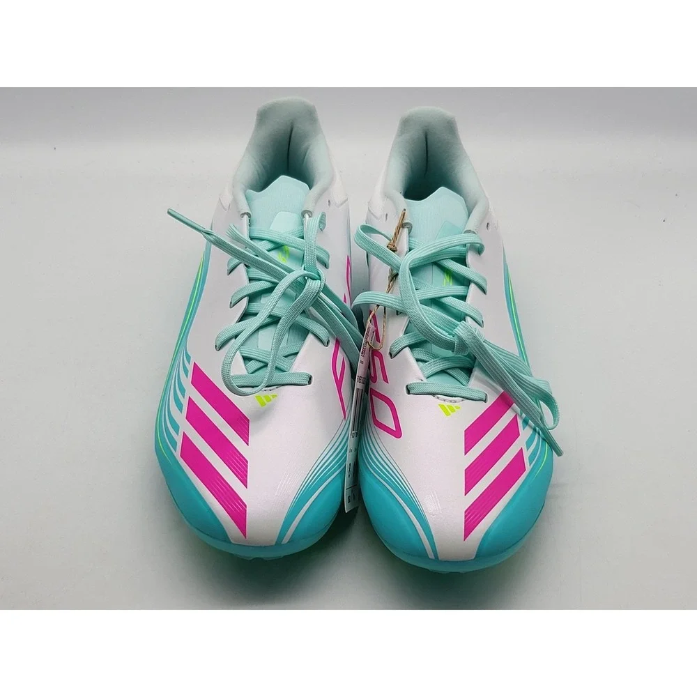 Adidas F50 Messi League FG‎ Mens 8 White Pink Cyan Soccer Cleats JQ0954
